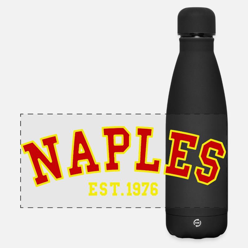 Naples Est. 1976 - Matte Panoramic Thermal Bottle 500 ml - black