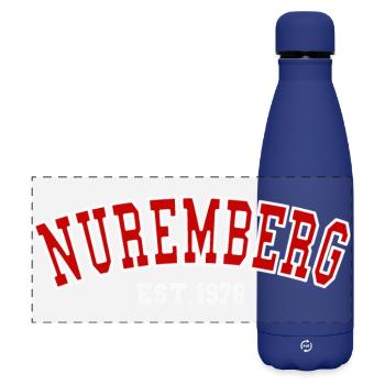 Nuremberg fondée en 1976 - Gourde isotherme panoramique mate 500 ml - bleu foncé  - Devant