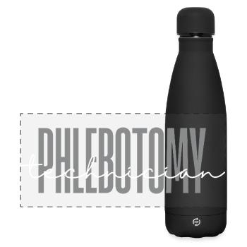 Phlebotomie-Techniker Phlebotomist Labor - Matte Panorama Isolierflasche 500 ml - Schwarz - Vorne
