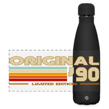 1990 - Matte Panoramic Thermal Bottle 500 ml - black - Front
