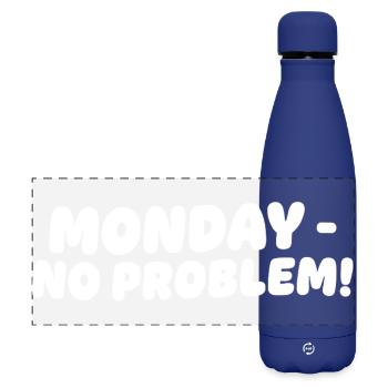 Lundi sans problèmes Design - Gourde isotherme panoramique mate 500 ml - bleu foncé  - Devant