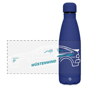 Youngtimer Coupe 90er Retro Tuning Style Classic  - Matte Panorama Isolierflasche 500 ml - Dunkelblau  - Vorne