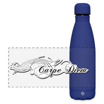 Carpe Diem - Matte Panoramic Thermal Bottle 500 ml - dark blue  - Front