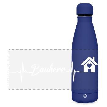 Écriture HausHerz Herzschlag - Gourde isotherme panoramique mate 500 ml - bleu foncé  - Devant