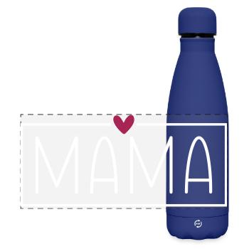 Mama - Matte Panorama Isolierflasche 500 ml - Dunkelblau  - Vorne