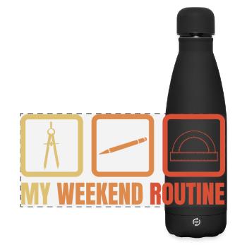Architektur Wochenende - Matte Panorama Isolierflasche 500 ml - Schwarz - Vorne