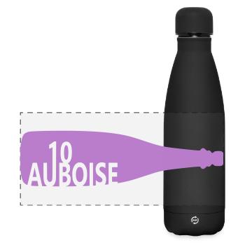 Bottle of sparkling wine dawn - Matte Panoramic Thermal Bottle 500 ml - black - Front