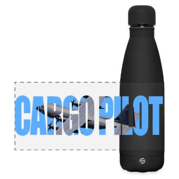 Pilote cargo C-130 - Gourde isotherme panoramique mate 500 ml - noir - Devant