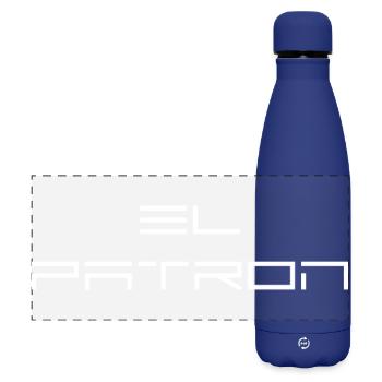 El Patron – The Top-Dog Look - Matte Panoramic Thermal Bottle 500 ml - dark blue  - Front