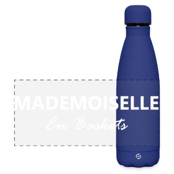 Mademoiselle En Baskets - Gourde isotherme panoramique mate 500 ml - bleu foncé  - Devant