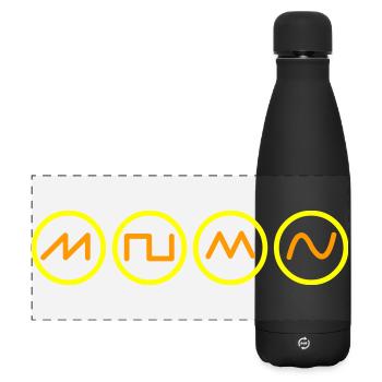 synth sound - Matte Panoramic Thermal Bottle 500 ml - black - Front