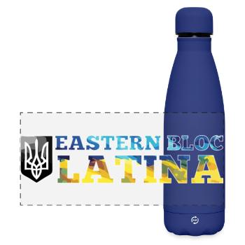Ostblock Latina Ukrainerin Ukraine Geschenk - Matte Panorama Isolierflasche 500 ml - Dunkelblau  - Vorne