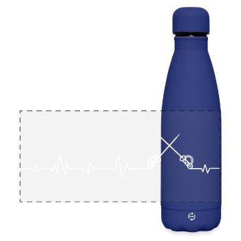 Fencing Fencer Fencer - Matte Panoramic Thermal Bottle 500 ml - dark blue  - Front