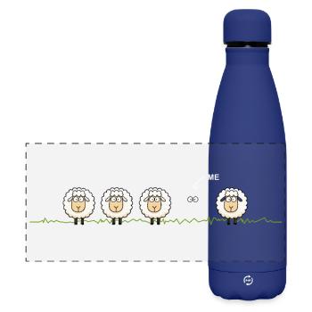 Black Sheep – Illustration - Matte Panoramic Thermal Bottle 500 ml - dark blue  - Front