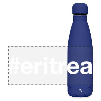 ERITREA Hashtag - Matte Panorama Isolierflasche 500 ml - Dunkelblau  - Vorne