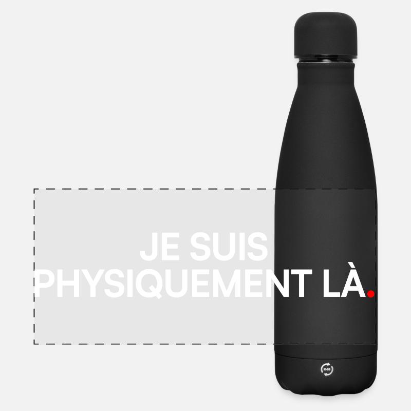 I'm physically there humor office - Matte Panoramic Thermal Bottle 500 ml - black