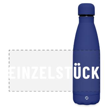 Einzelstück - Matte Panorama Isolierflasche 500 ml - Dunkelblau  - Vorne
