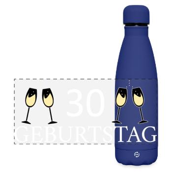 30th birthday 30 years - Matte Panoramic Thermal Bottle 500 ml - dark blue  - Front