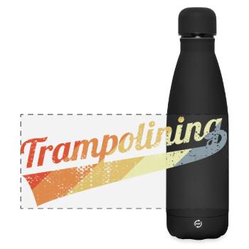 Vintage Trampolinspringen - Matte Panorama Isolierflasche 500 ml - Schwarz - Vorne