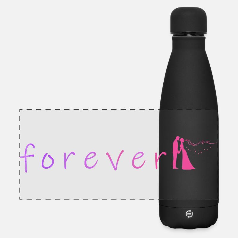 Forever Love Dancing Silhouette - Matte Panoramic Thermal Bottle 500 ml - black