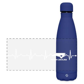 North Carolina State Pride Heart Lokale Liebe - Matte Panorama Isolierflasche 500 ml - Dunkelblau  - Vorne