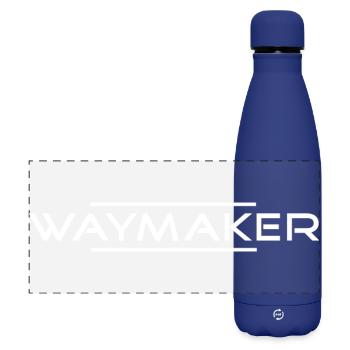 WAYMAKER by csdesign - Matte Panoramic Thermal Bottle 500 ml - dark blue  - Front
