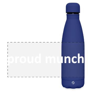 Proud Munch Funny Sarcastic - Matte Panoramic Thermal Bottle 500 ml - dark blue  - Front