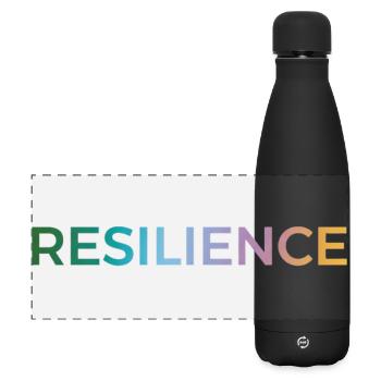 Resilience Gradient Typo - Matte Panoramic Thermal Bottle 500 ml - black - Front