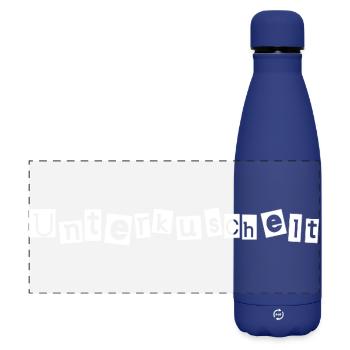Liebe  - Matte Panorama Isolierflasche 500 ml - Dunkelblau  - Vorne