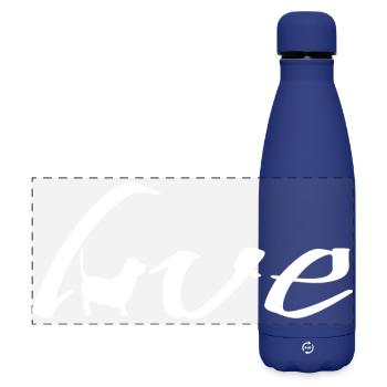 J’adore promener Pup pour les amoureux des chiens - Gourde isotherme panoramique mate 500 ml - bleu foncé  - Devant