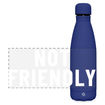 Not Friendly - Matte Panorama Isolierflasche 500 ml - Dunkelblau  - Vorne