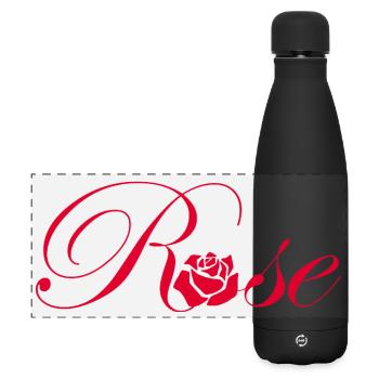 Das Wort Pink - Matte Panorama Isolierflasche 500 ml - Schwarz - Vorne