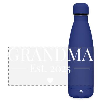 Grand-mère établie 2025 - Gourde isotherme panoramique mate 500 ml - bleu foncé  - Devant