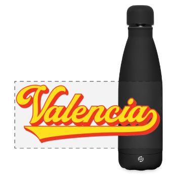 Valencia Script Logo - Matte Panorama Isolierflasche 500 ml - Schwarz - Vorne