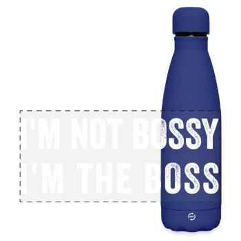I'M NOT BOSSY I'M THE BOS-S - Matte Panoramic Thermal Bottle 500 ml - dark blue  - Front