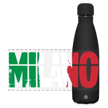Milano Italy Milan - Matte Panoramic Thermal Bottle 500 ml - black - Front