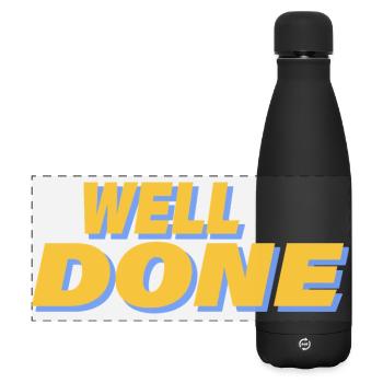 WELL DONE - Matte Panoramic Thermal Bottle 500 ml - black - Front