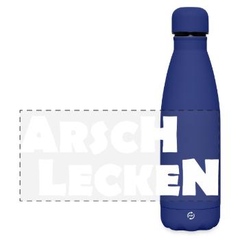 Léchage de cul - Gourde isotherme panoramique mate 500 ml - bleu foncé  - Devant
