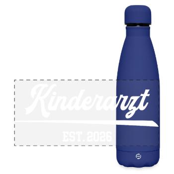 Médecin spécialiste en formation des études pédiatriques 2026 - Gourde isotherme panoramique mate 500 ml - bleu foncé  - Devant