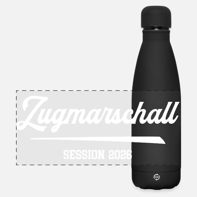 Train Marshal Carnival 2026 Carnival Carnival Parade - Matte Panoramic Thermal Bottle 500 ml - black