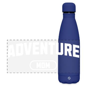 Abenteuer Mom - Matte Panorama Isolierflasche 500 ml - Dunkelblau  - Vorne