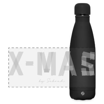 Pinceau lettres X-MAS - Gourde isotherme panoramique mate 500 ml - noir - Devant