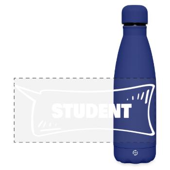 Sprechblase Student - Matte Panorama Isolierflasche 500 ml - Dunkelblau  - Vorne