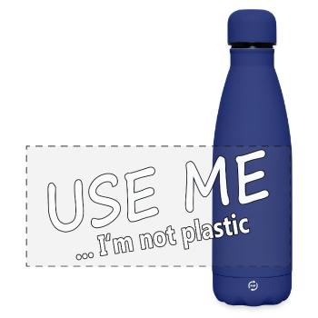 USE ME - Matte Panoramic Thermal Bottle 500 ml - dark blue  - Front
