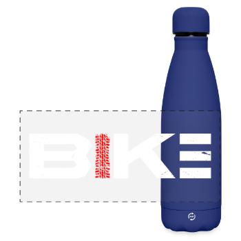 Fahrrad - Matte Panorama Isolierflasche 500 ml - Dunkelblau  - Vorne