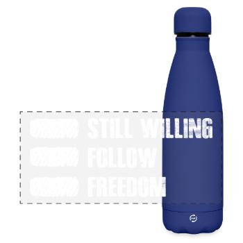 Toujours prêt à suivre la liberté - Gourde isotherme panoramique mate 500 ml - bleu foncé  - Devant