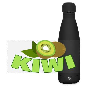 KIWI - Matte Panoramic Thermal Bottle 500 ml - black - Front