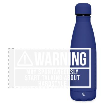 HARDSTYLE - Matte Panorama Isolierflasche 500 ml - Dunkelblau  - Vorne
