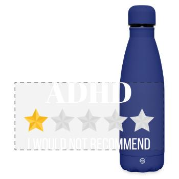 Innovative ADHD Awareness Graphic Design - Matte Panoramic Thermal Bottle 500 ml - dark blue  - Front