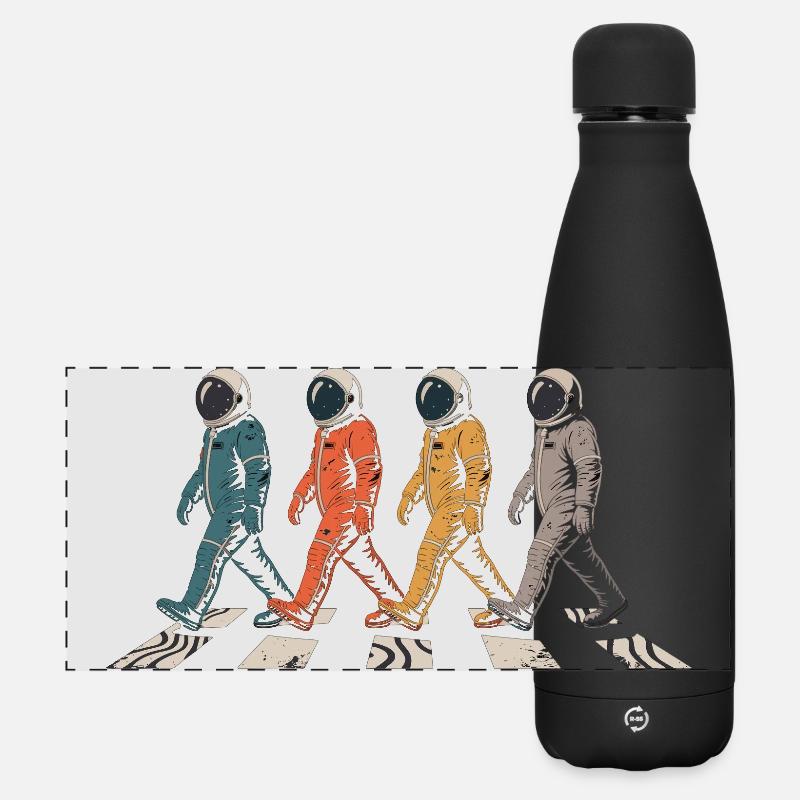 T-shirt Astronaut Crossing – Sortie dans l’espace - Gourde isotherme panoramique mate 500 ml - noir